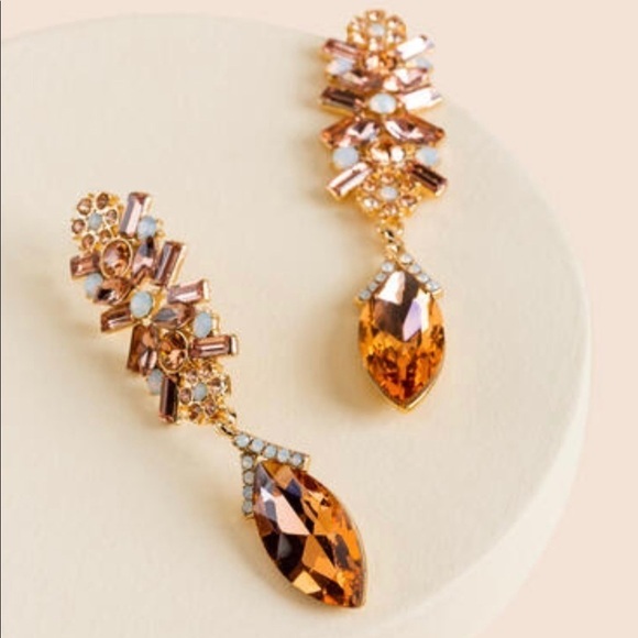 Francesca's Collections Jewelry - Francescas Gina Floral Baguette Crystal Drop Earrings